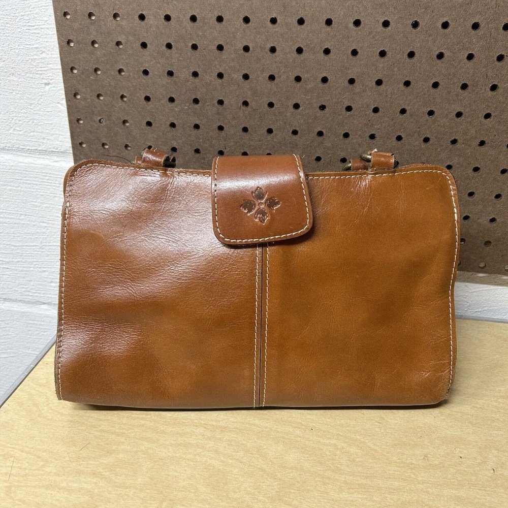 Patricia Nash Cognac Brown Leather Shoulder Bag